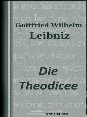 cover image of Die Theodicee